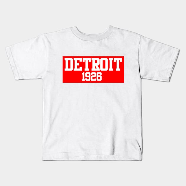 Detroit 1926 Kids T-Shirt by GloopTrekker